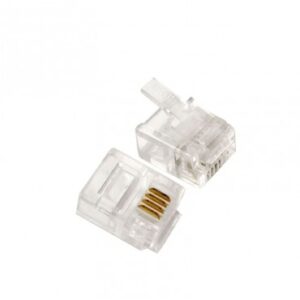 Conector de teléfono rj11 4 hilos cajetín