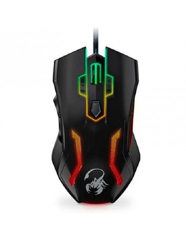Mouse genius scorpion usb 6 botones led negro